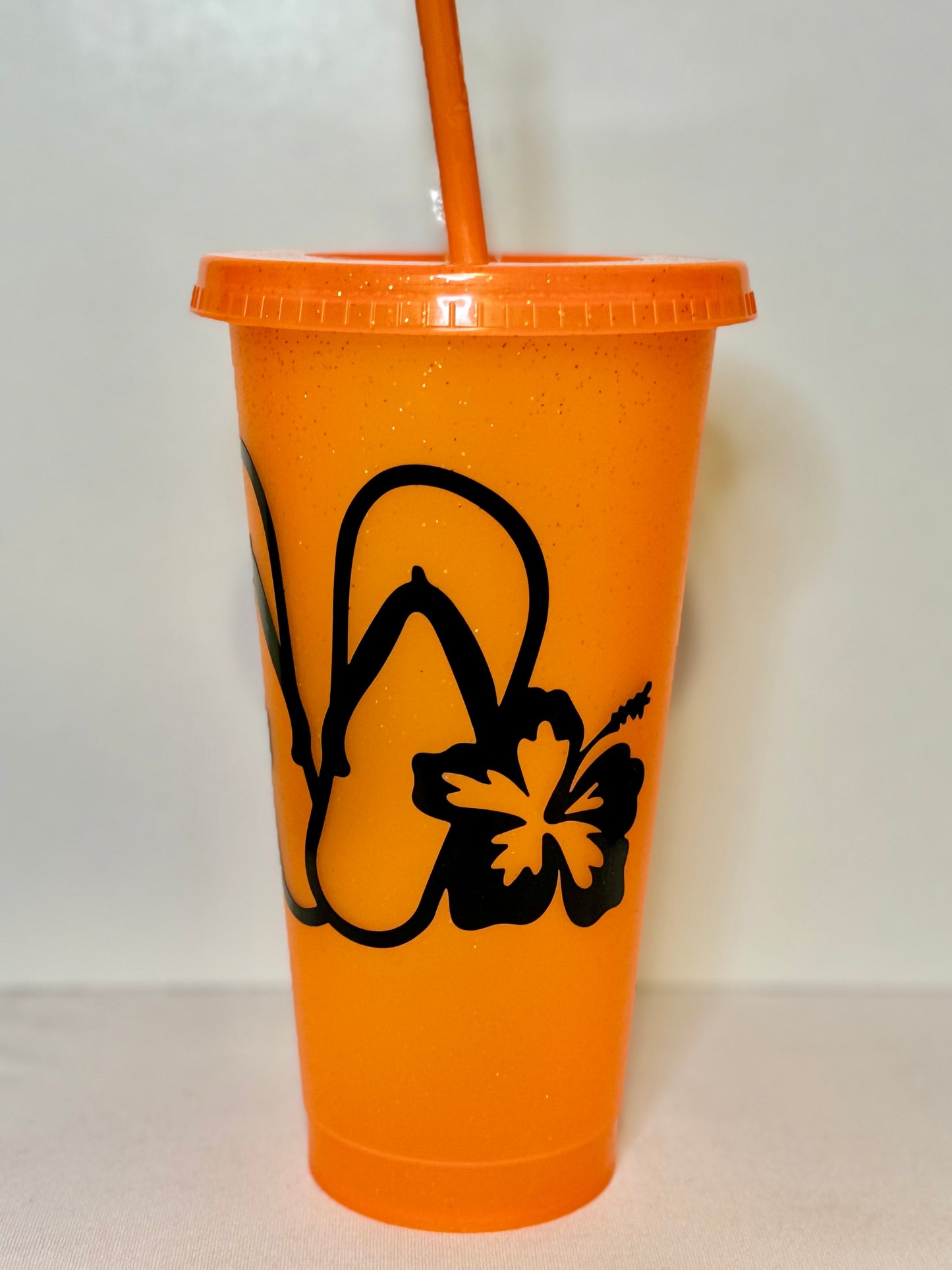 Feeling Salty - 24oz Plastic Tumblers with Lid and Straw