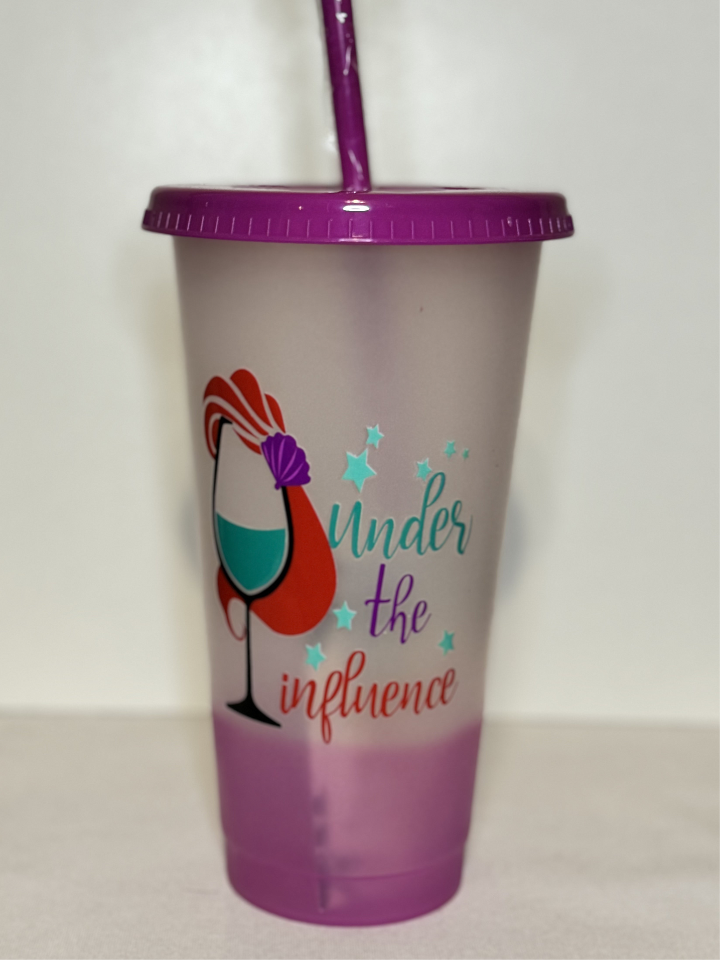 Princess Cold Beverage Tumbler - 24oz with lid and straw