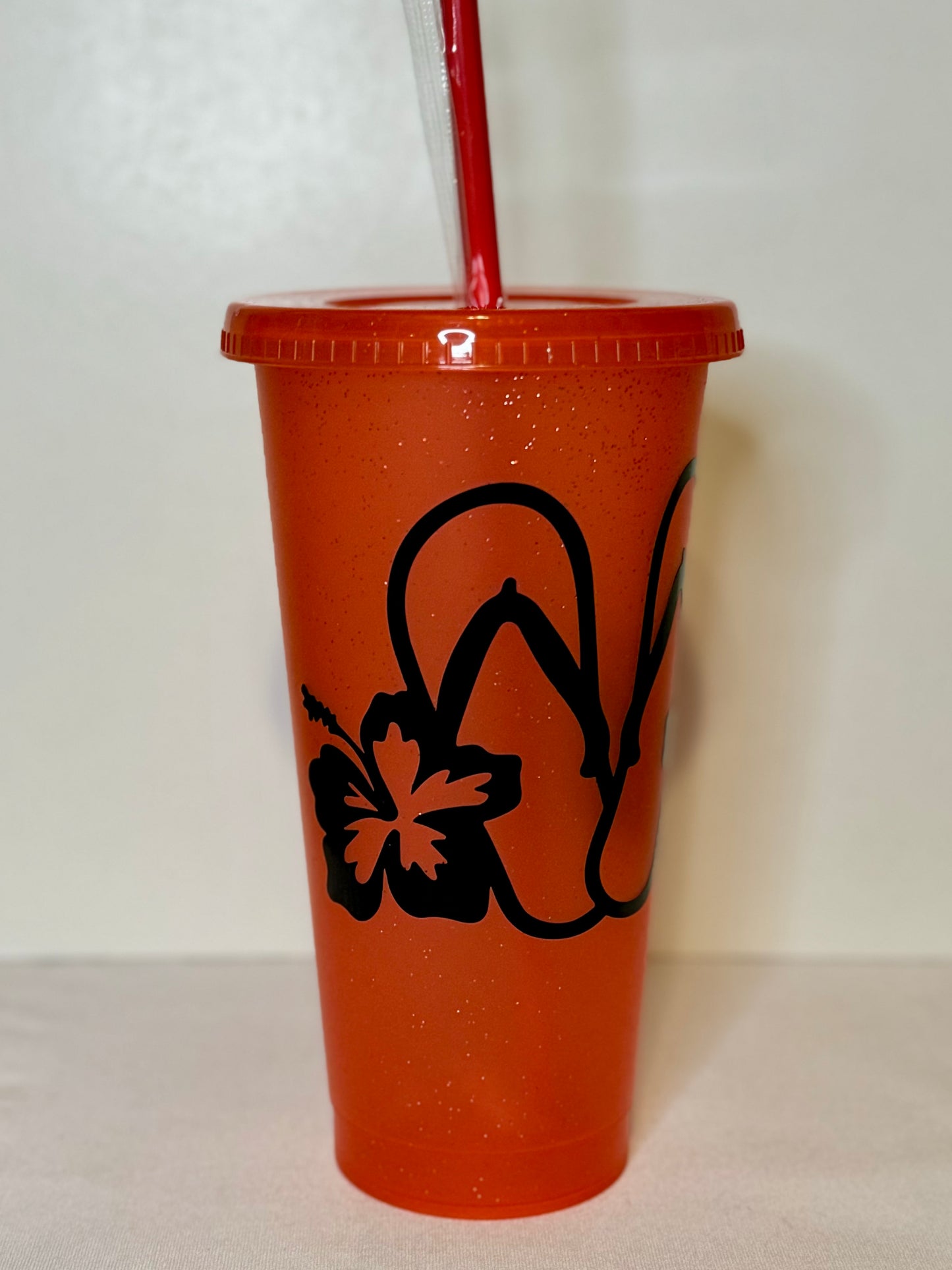 Feeling Salty - 24oz Plastic Tumblers with Lid and Straw