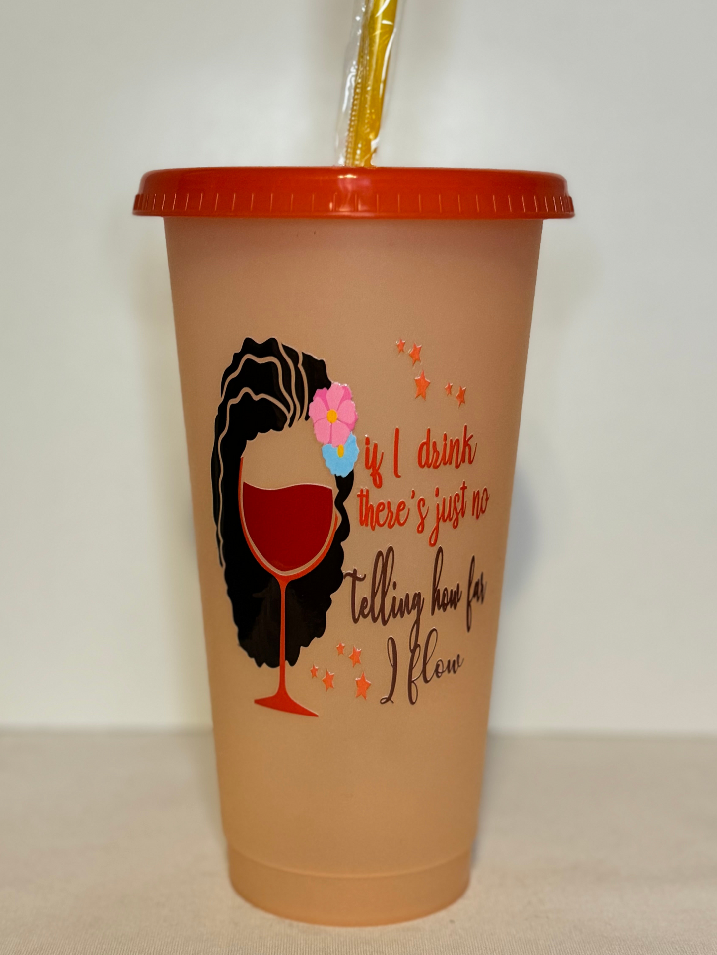 Princess Cold Beverage Tumbler - 24oz with lid and straw