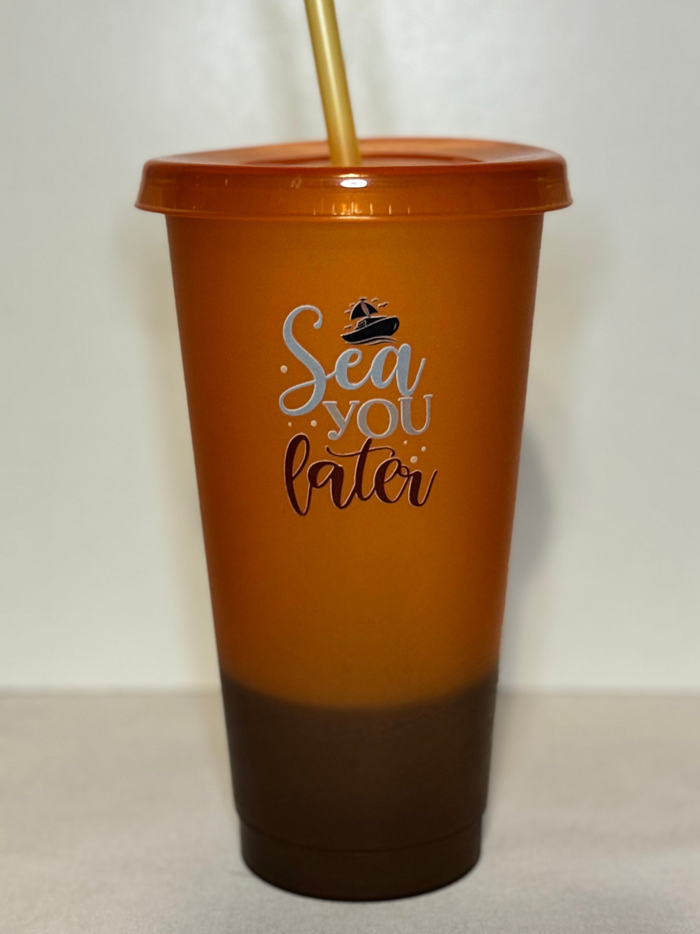 Feeling Salty - 24oz Plastic Tumblers with Lid and Straw