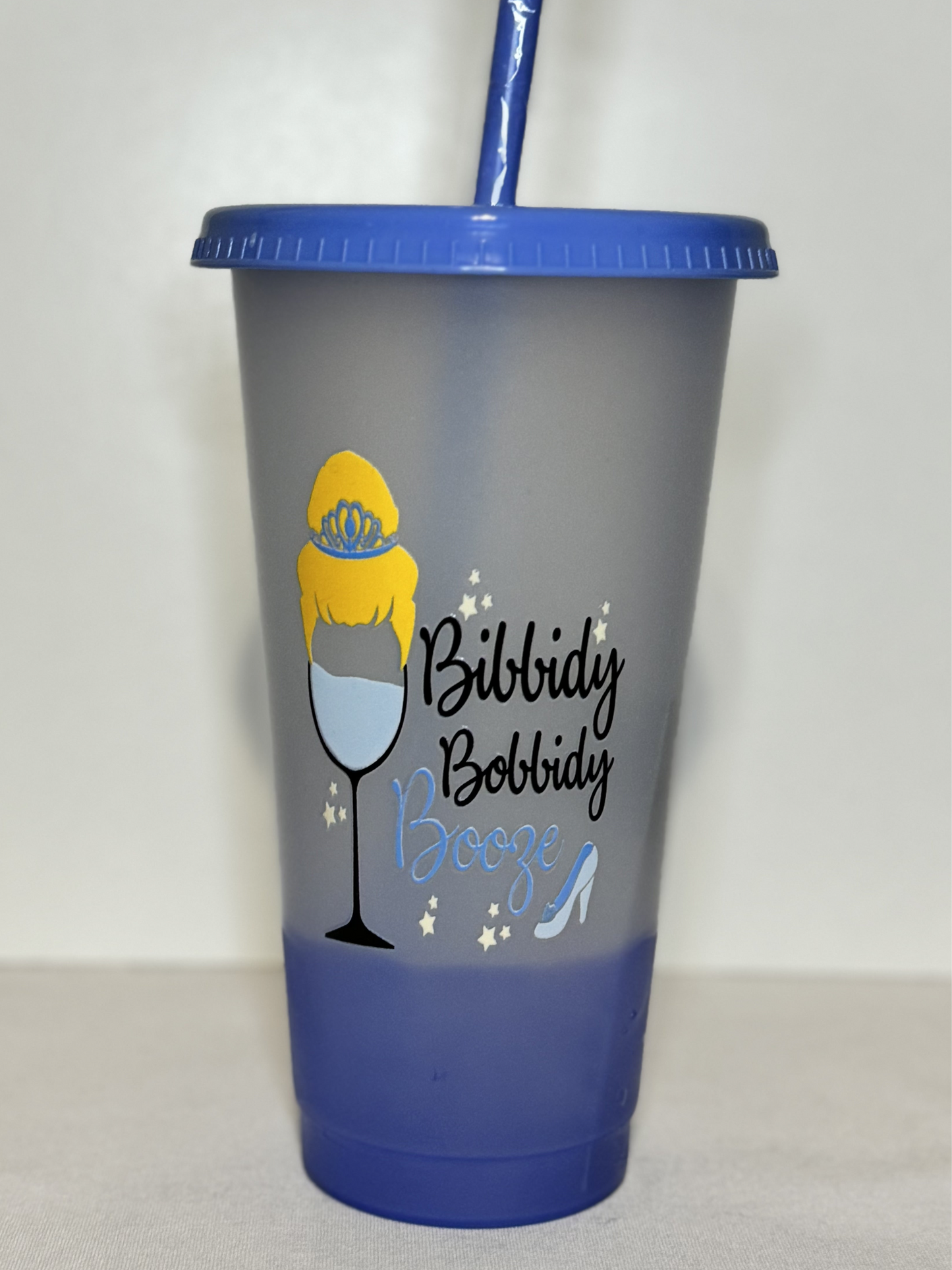Princess Cold Beverage Tumbler - 24oz with lid and straw