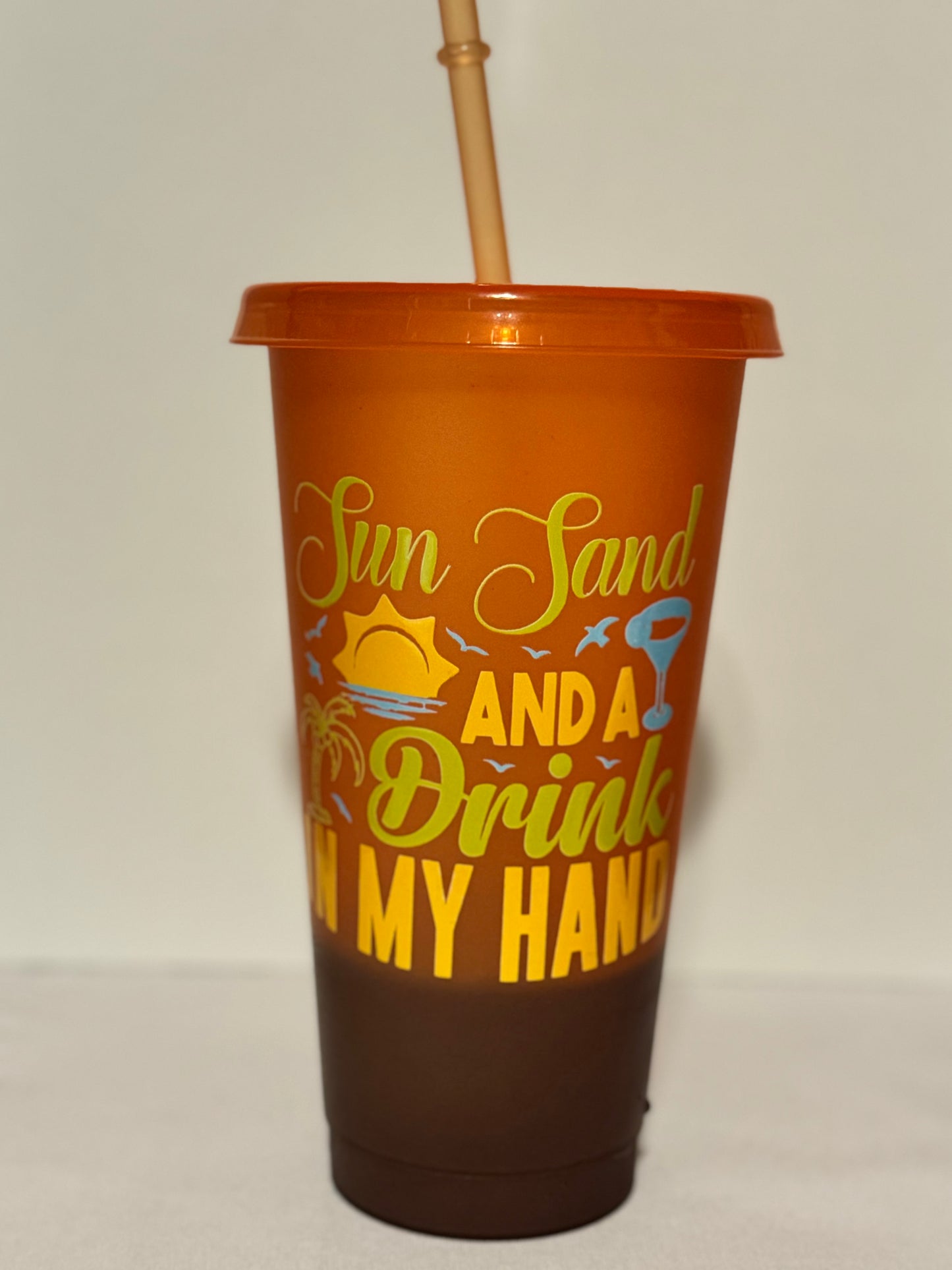 Feeling Salty - 24oz Plastic Tumblers with Lid and Straw