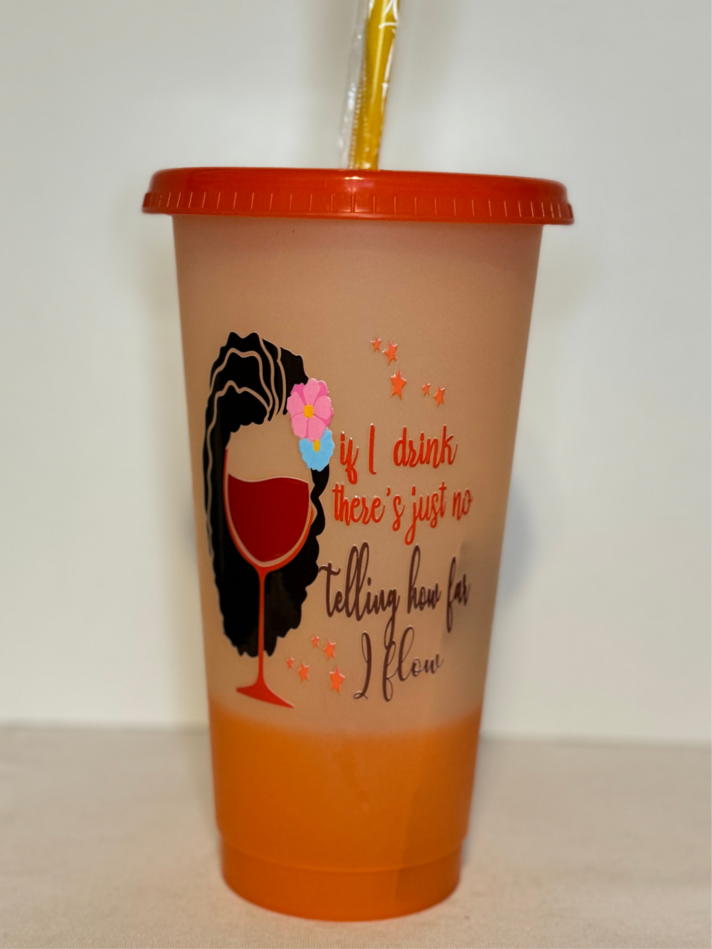 Princess Cold Beverage Tumbler - 24oz with lid and straw