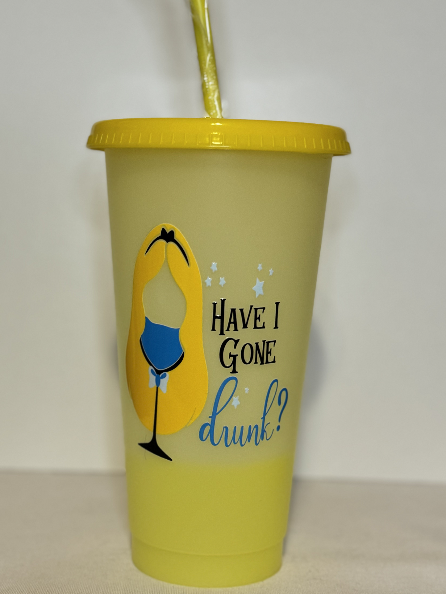 Princess Cold Beverage Tumbler - 24oz with lid and straw