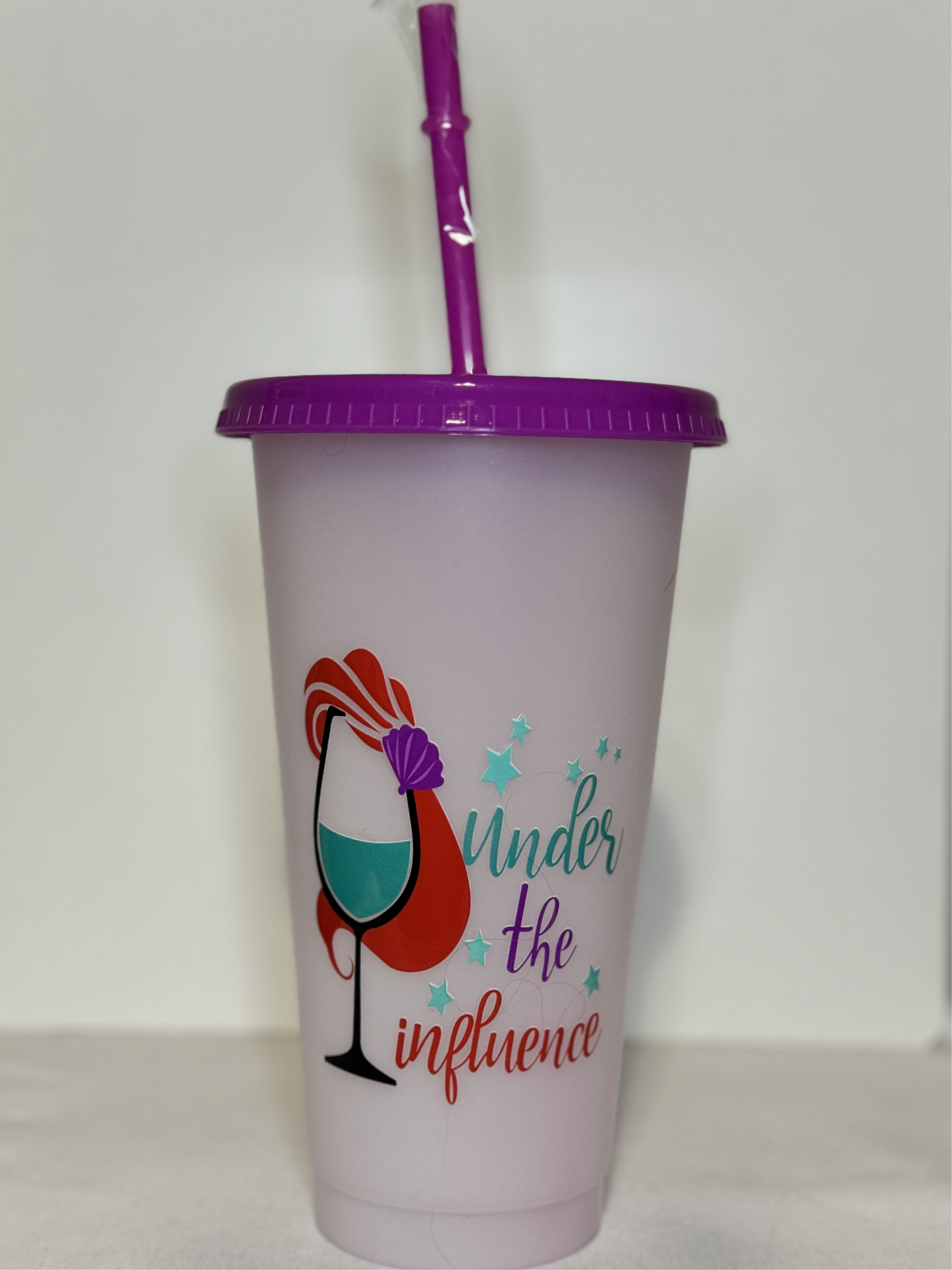 Princess Cold Beverage Tumbler - 24oz with lid and straw