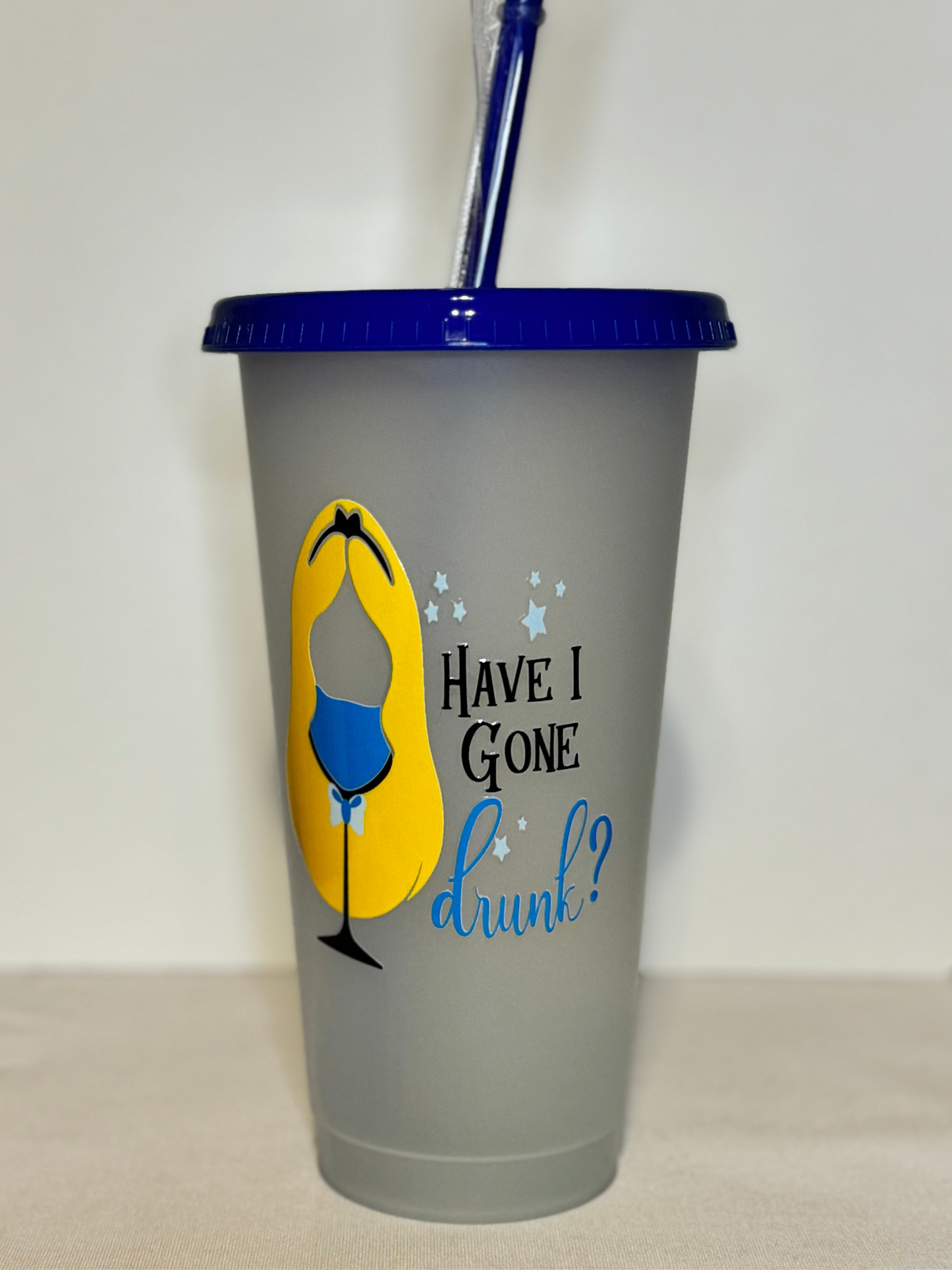 Princess Cold Beverage Tumbler - 24oz with lid and straw