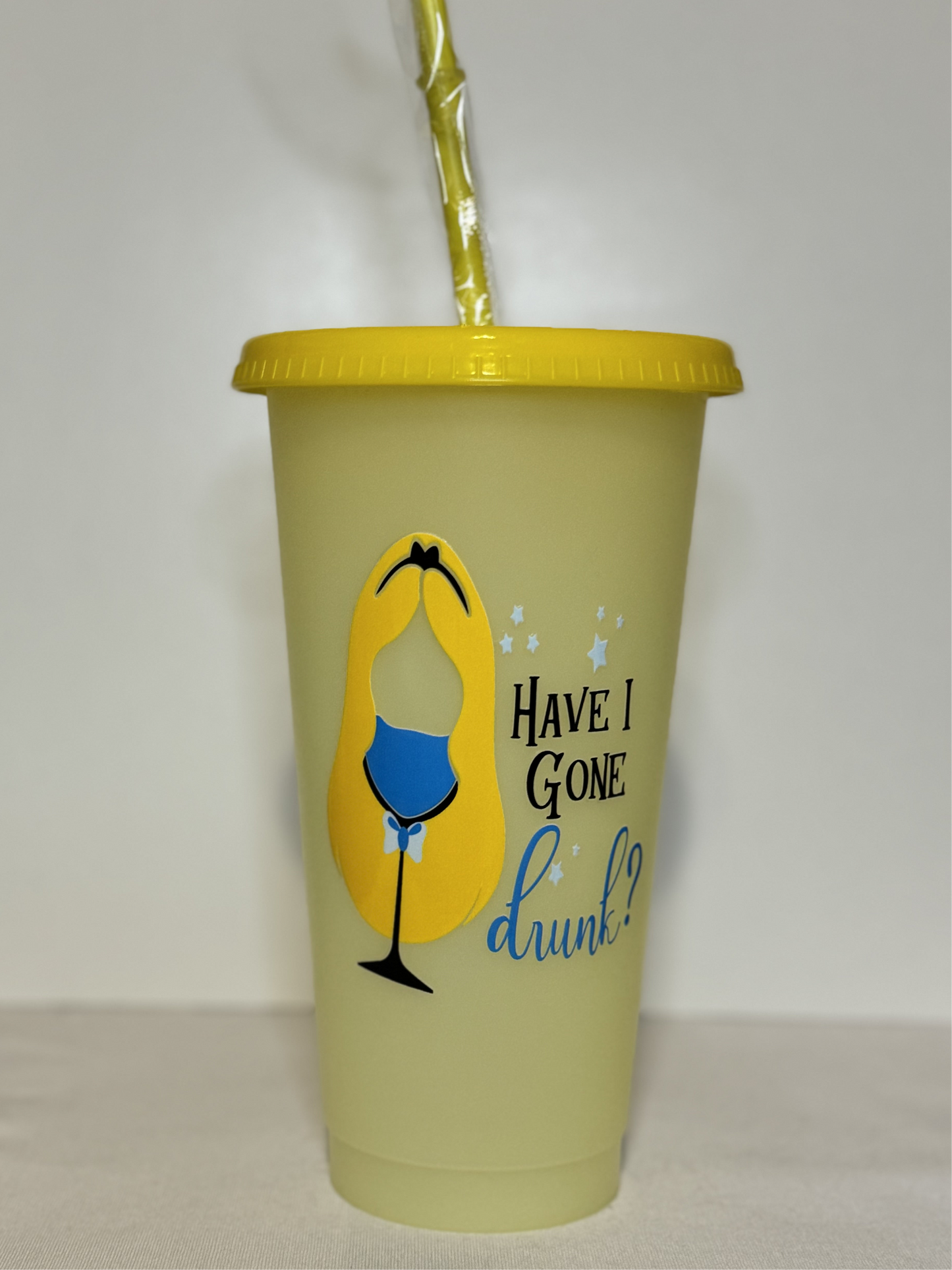 Princess Cold Beverage Tumbler - 24oz with lid and straw