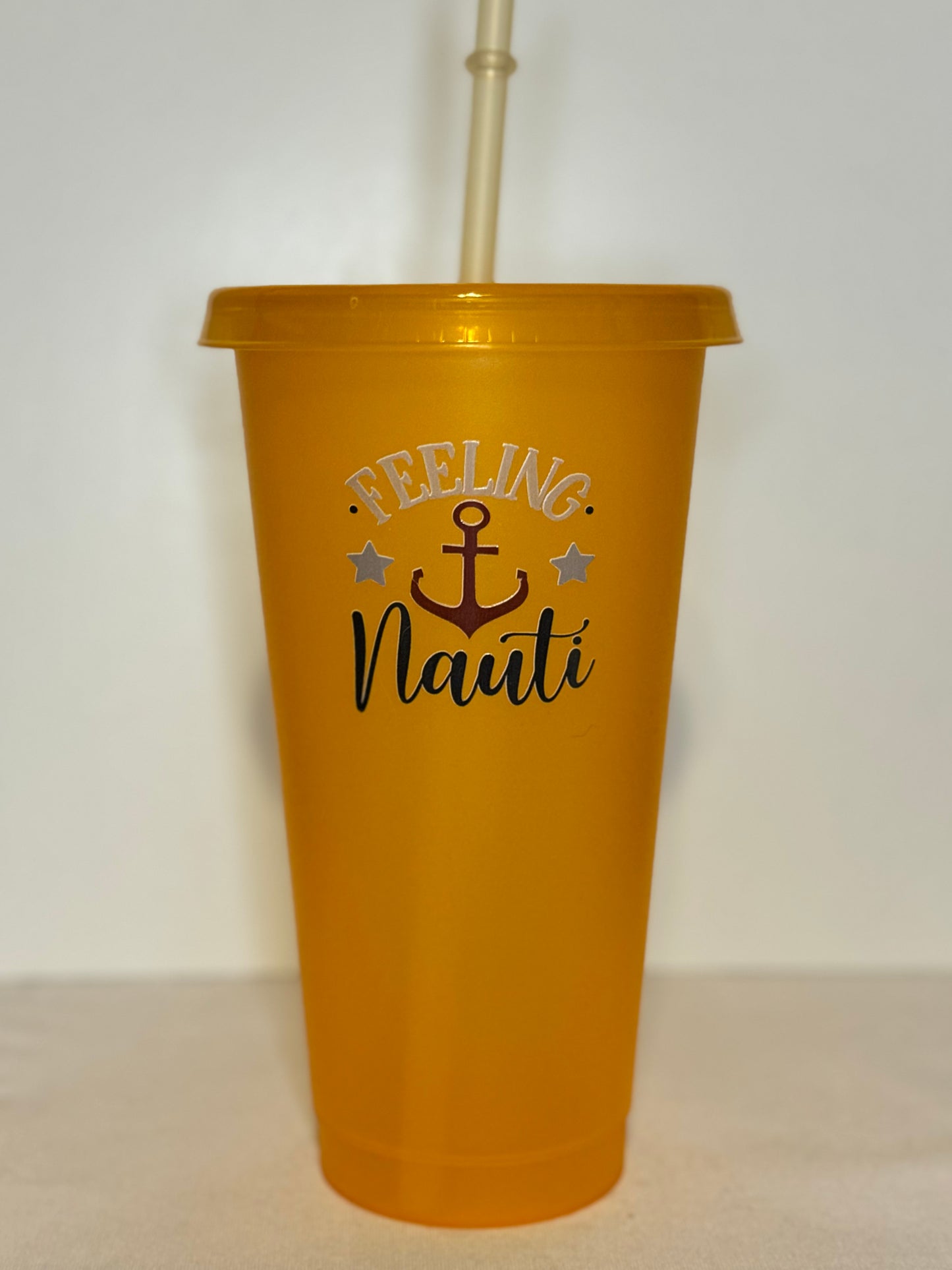 Feeling Salty - 24oz Plastic Tumblers with Lid and Straw