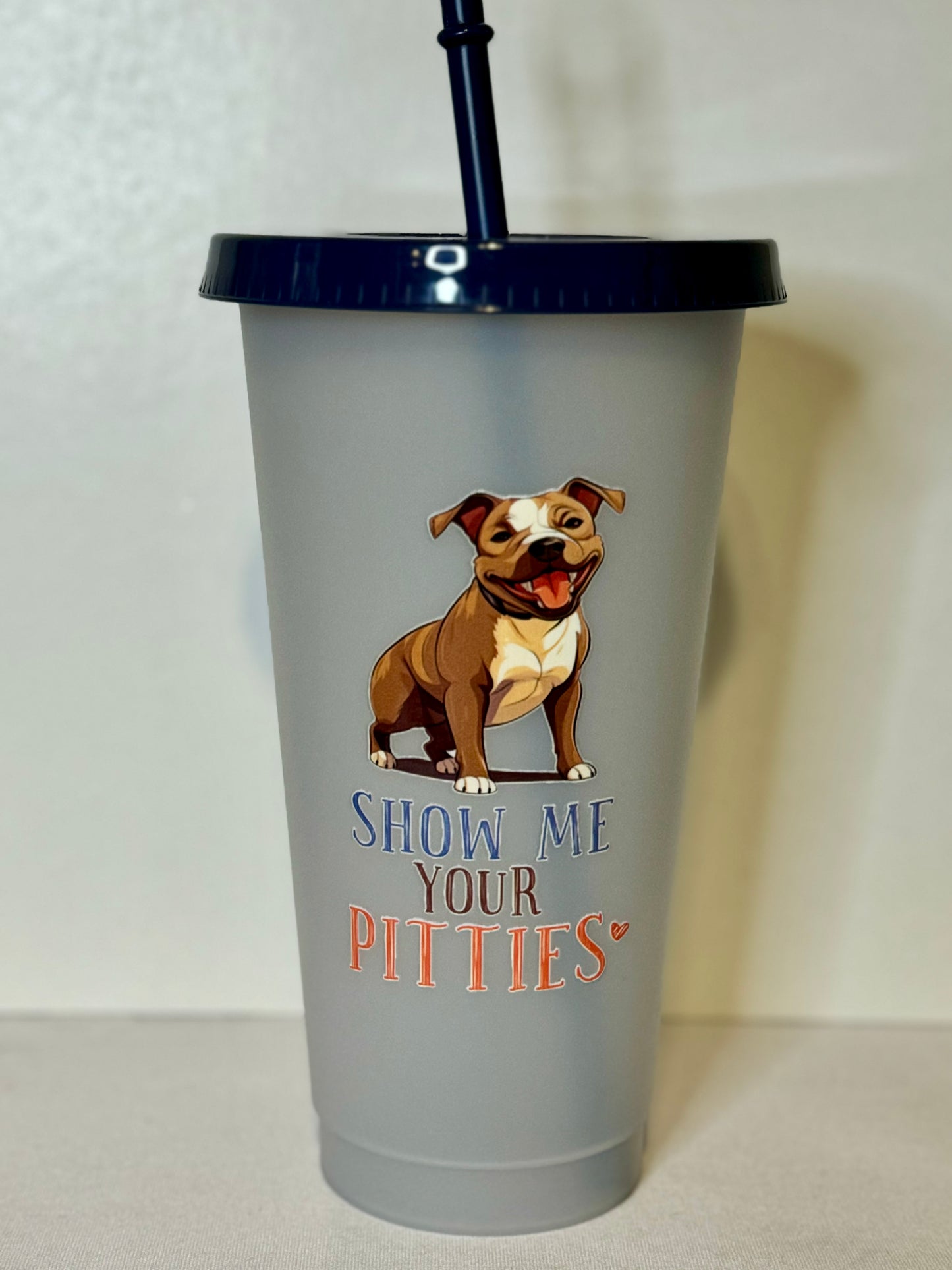 Dogs, Dogs, Dogs - 24oz Cold Beverage Tumbler with Lid and Straw