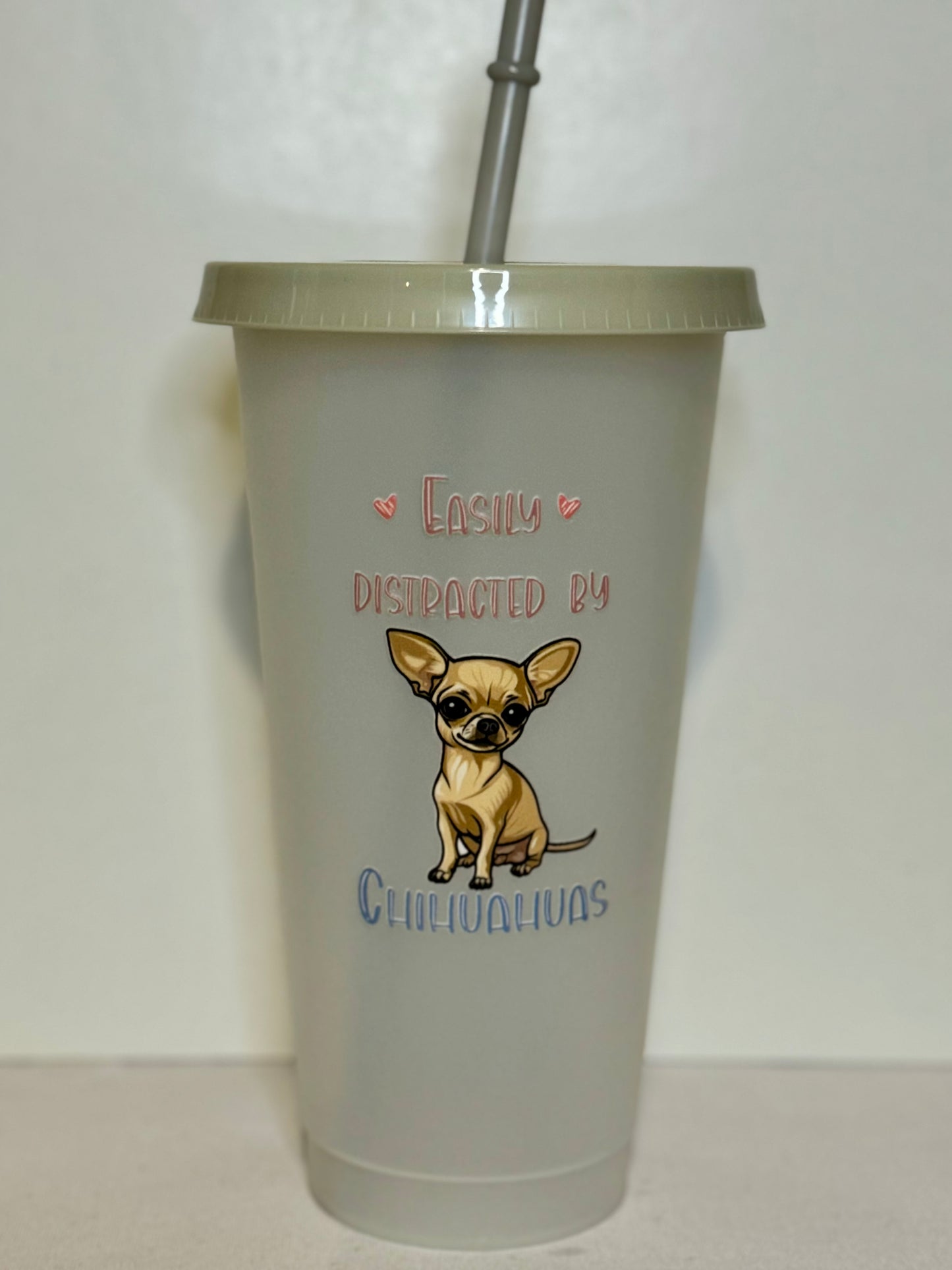 Dogs, Dogs, Dogs - 24oz Cold Beverage Tumbler with Lid and Straw