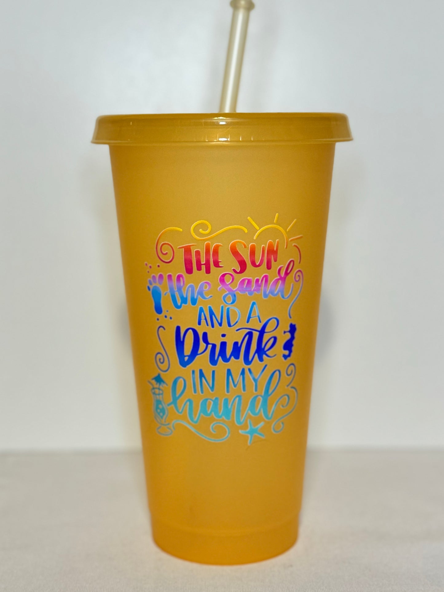 Feeling Salty - 24oz Plastic Tumblers with Lid and Straw