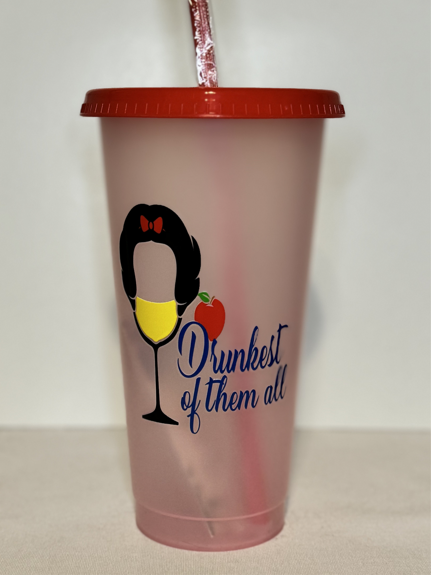 Princess Cold Beverage Tumbler - 24oz with lid and straw