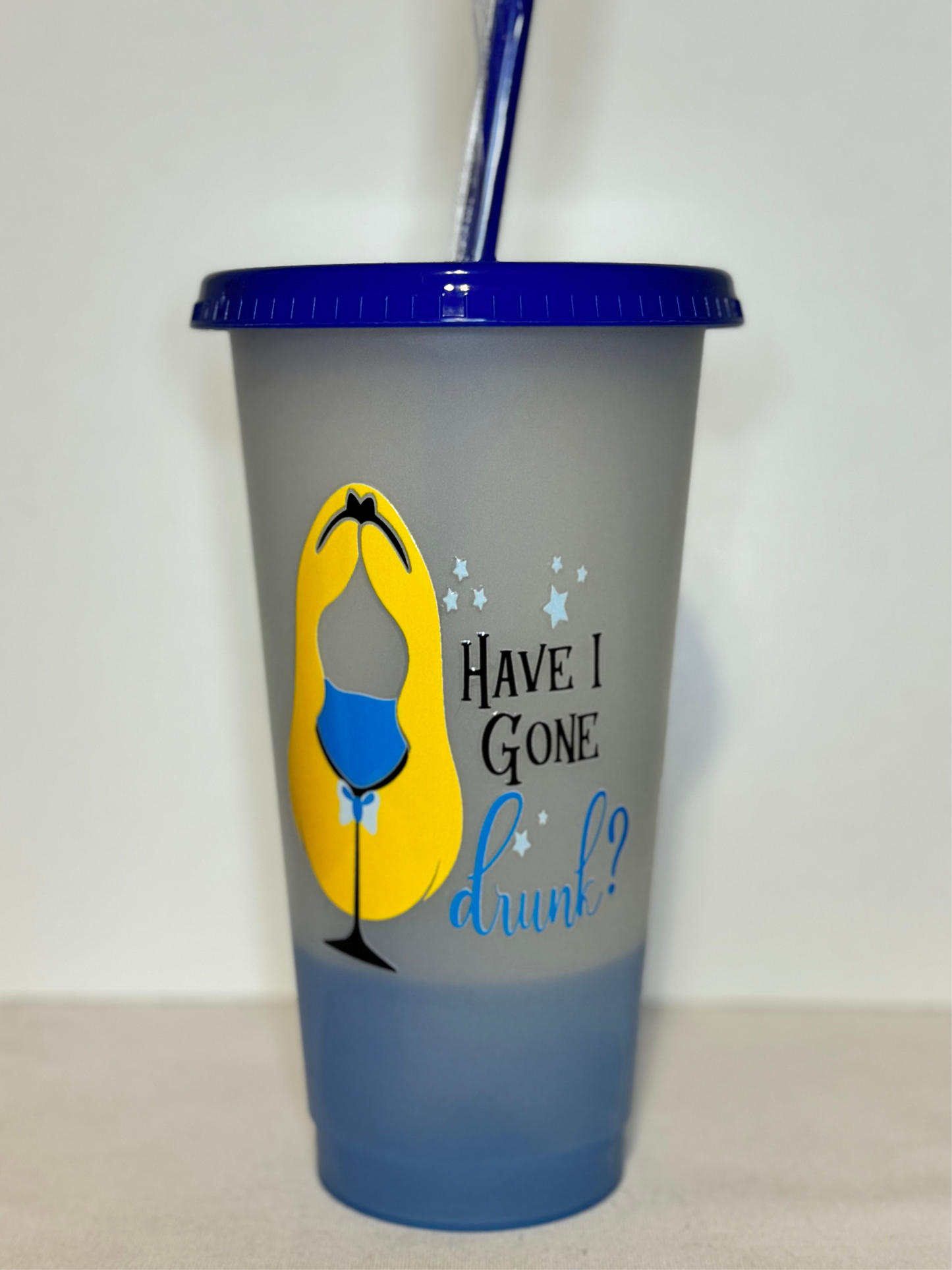 Princess Cold Beverage Tumbler - 24oz with lid and straw