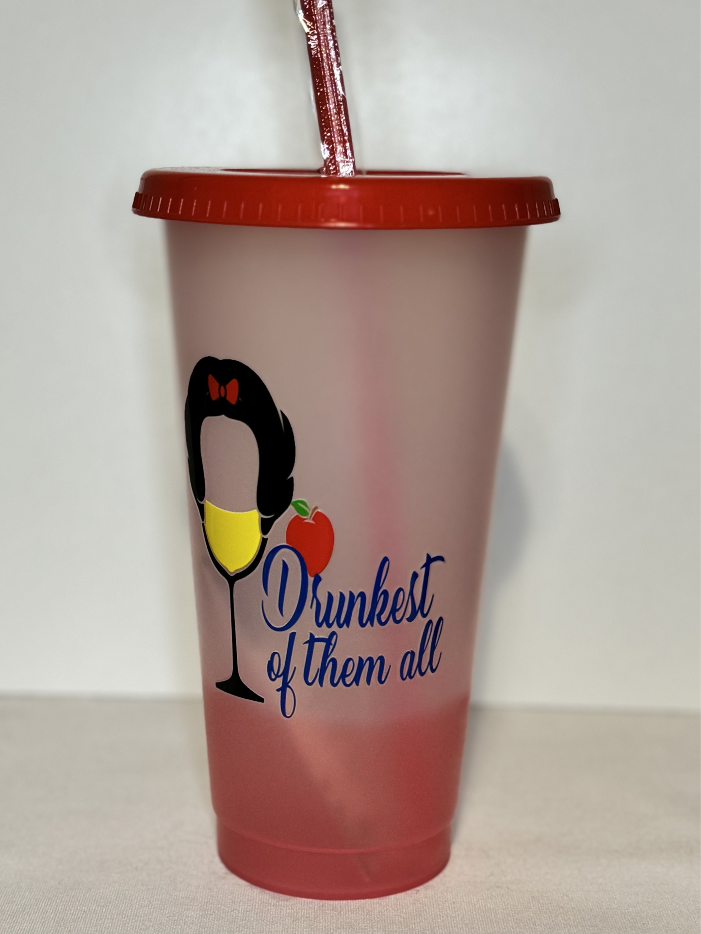 Princess Cold Beverage Tumbler - 24oz with lid and straw