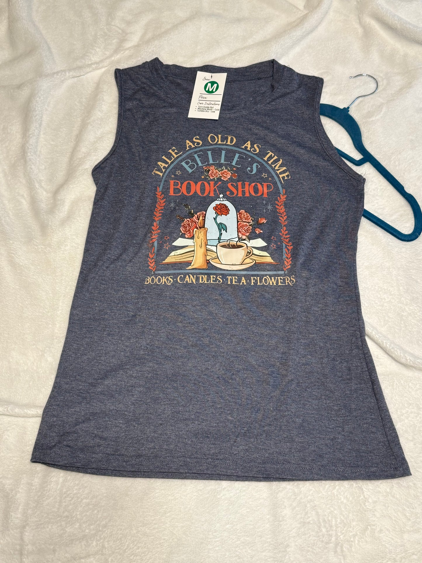 Crew Neck Tank - Book Shop