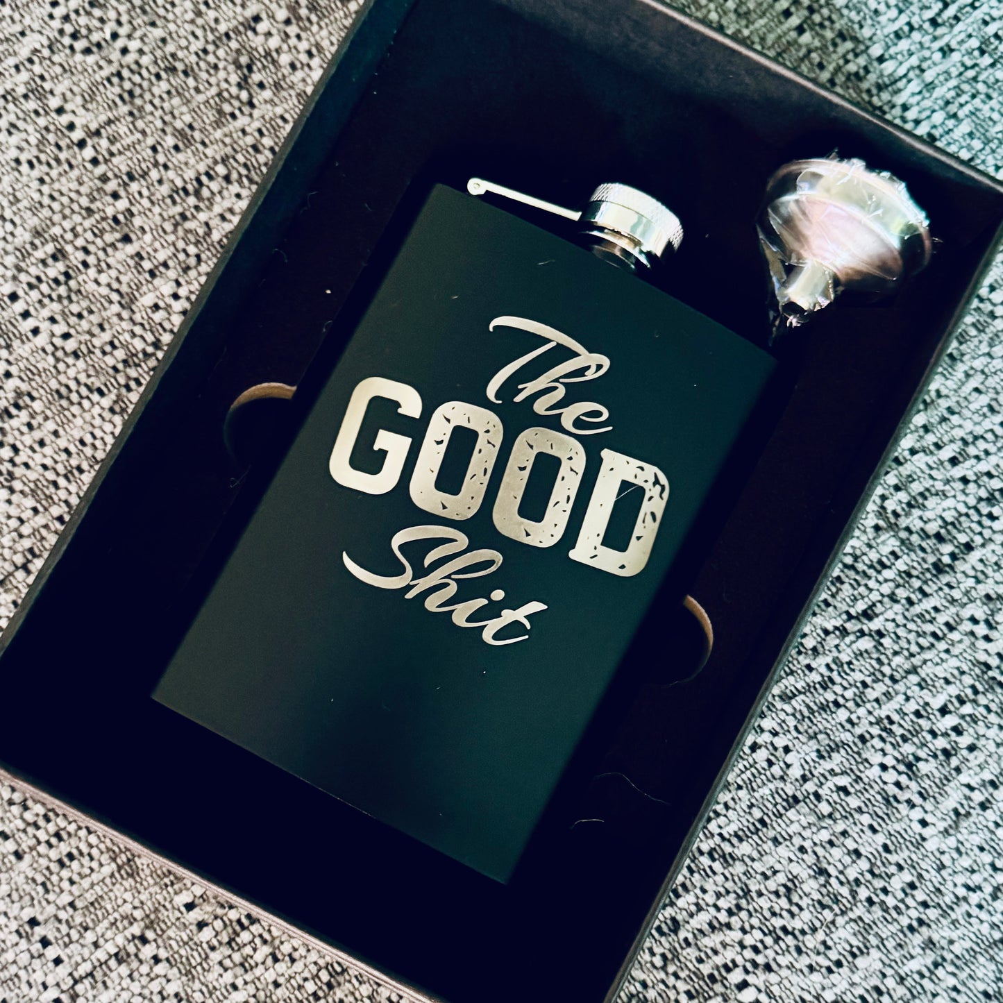 Hip Flask with Gift Box - Laser Engraved