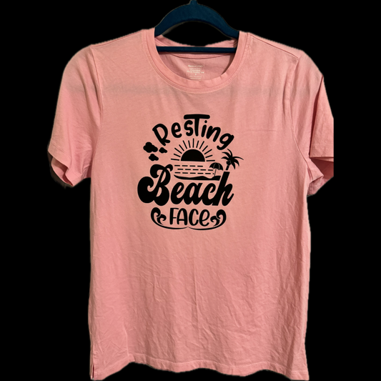 Resting Beach Face - Ladies Crew Neck Shirt