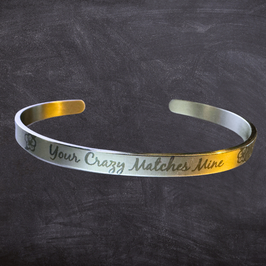 Stainless Steel Cuff Bracelet - Laser Engraved
