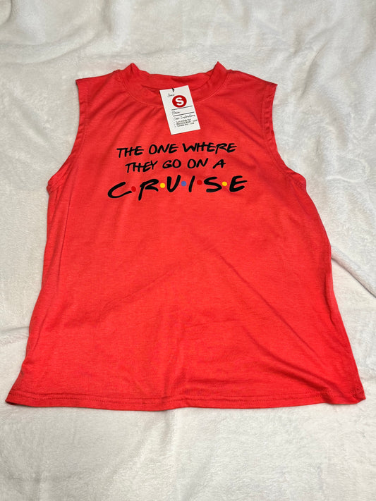 Crew Neck Tank Top - The One Where They Go On A Cruise