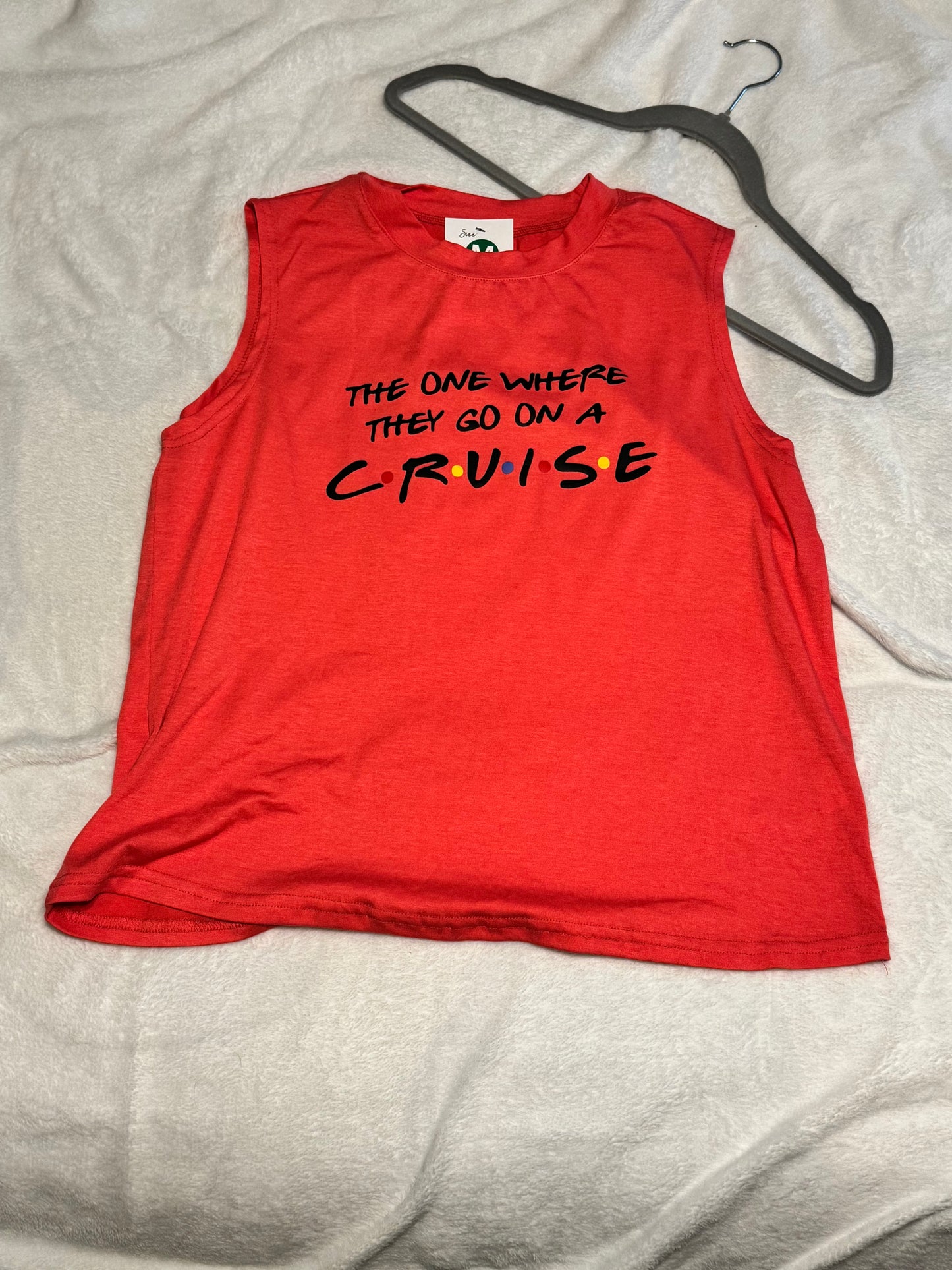 Crew Neck Tank Top - The One Where They Go On A Cruise
