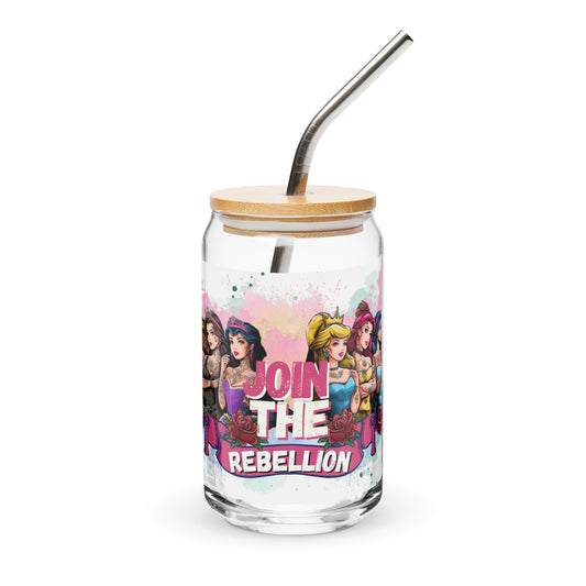 Join The Rebellion Princess - Can-shaped glass