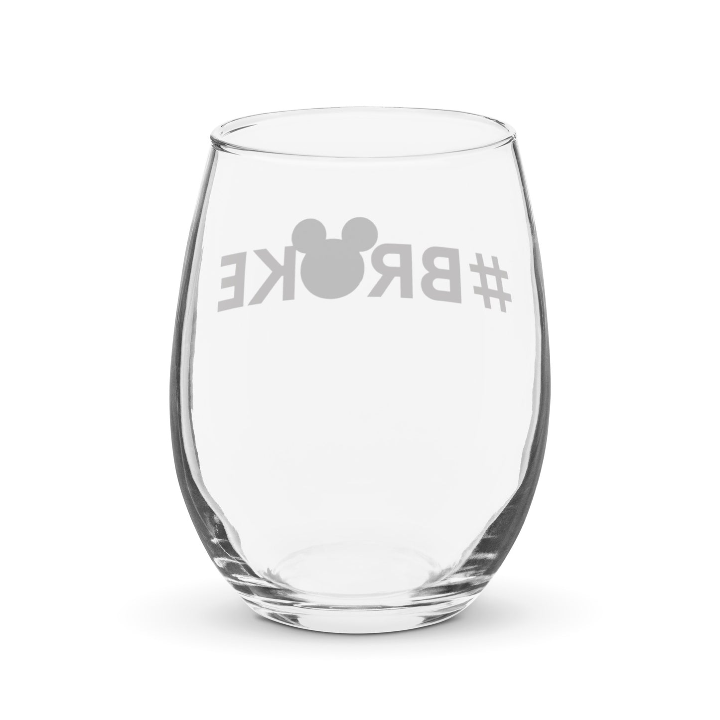 Broke - Stemless wine glass