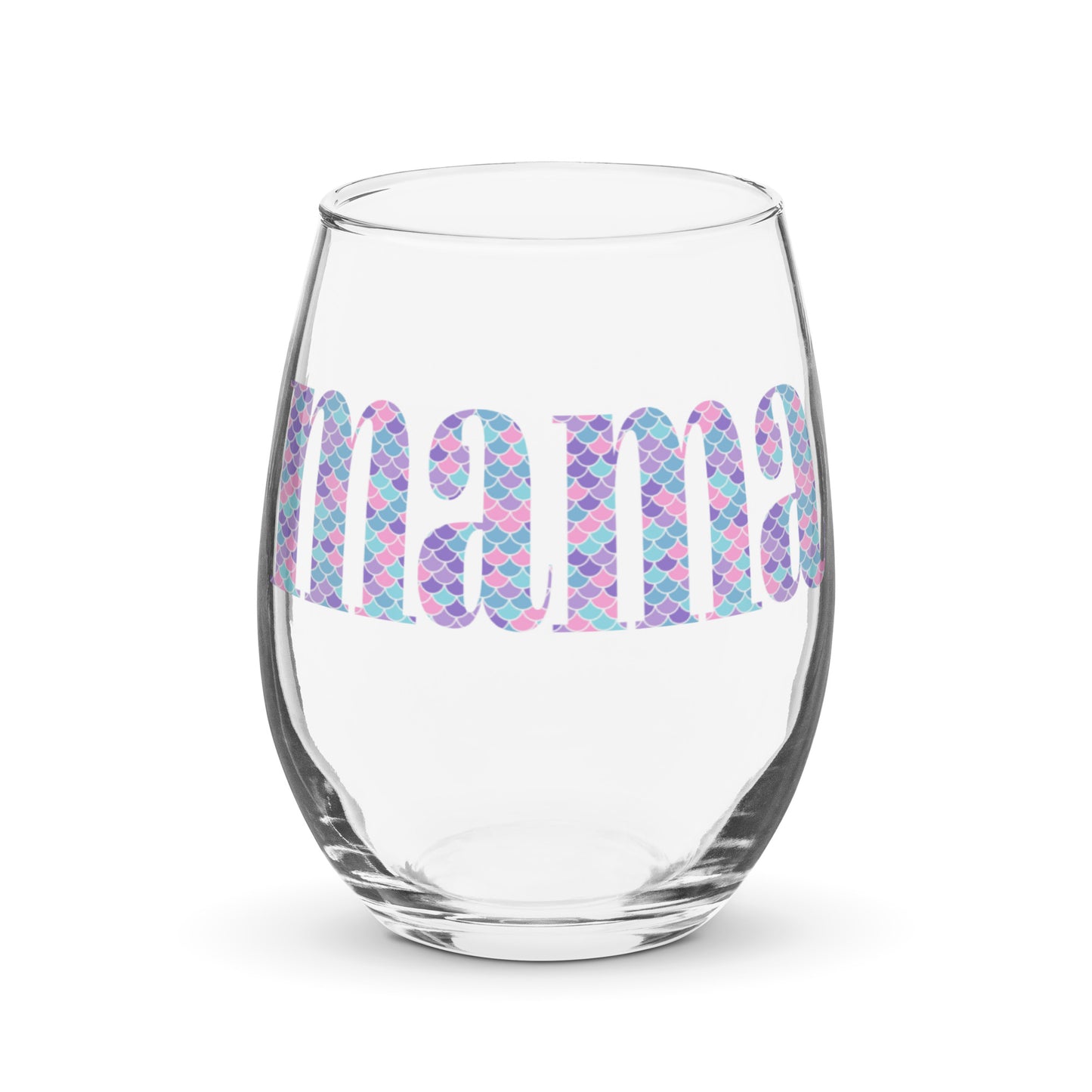 Mermaid Mama - Stemless wine glass