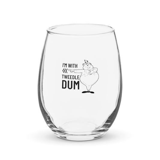 Tweedle Dum - Stemless wine glass