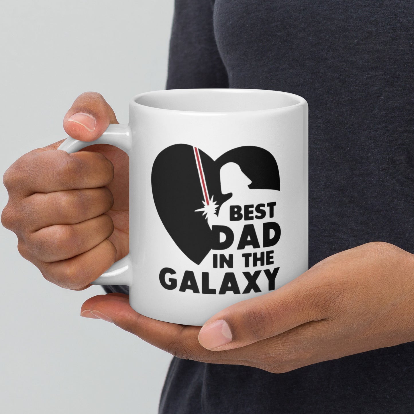 Best Dad in the Galaxy - White glossy mug